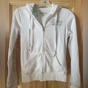 Disney Frozen White Women's Zip-Up Hoodie